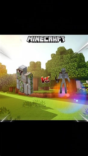 Minecraft Mutant iron golem vs Mutant skeleton #shorts #viral