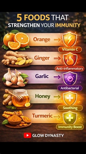 Eat These 5 Foods to Strengthen Your Immune System 💪🛡️ #shorts