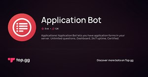 Add Application Bot Discord Bot | The #1 Discord Bot and Discord App List
