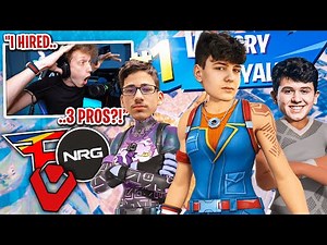 I paid 3 PRO PLAYERS to scrim with me for $100 in Fortnite... (sweatiest squad ever)