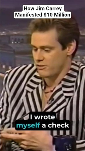 How Jim Carrey Manifested $10 MILLION Check #jimcarrey #fyp #lawofattraction