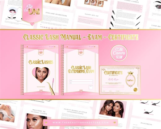 Classic Eyelash Extensions Editable Training Manual, Certificate & Theory Exam for Classic Lash Educators and Students (instant Downloads) - Etsy