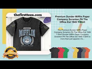 Premium Dunder Mifflin Paper Company Scranton PA The Office Est 1949 T-Shirt
