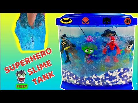 Fizzy Makes a DIY Superhero Slime Aquarium Tank