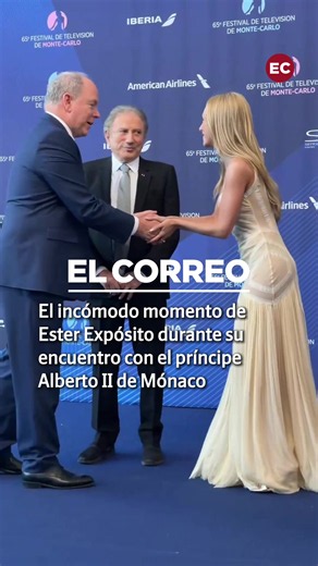 Ester Expósito y el incómodo encuentro con el príncipe Alberto II
