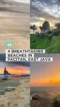 4 Breathtaking beaches in pacitan, east java Indonesia #shorts #beaches #indonesiatravel