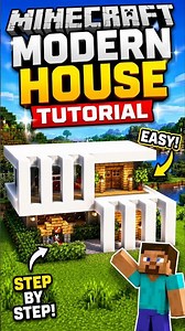 Easiest Modern House Tutorial in Minecraft! 🏡✨