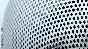 Grid background. Rotated perforated steel surface background.