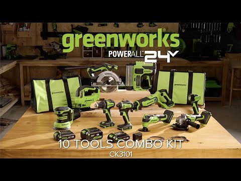 Greenworks MOST COMPLETE 10 TOOLS COMBO KIT | CK3101