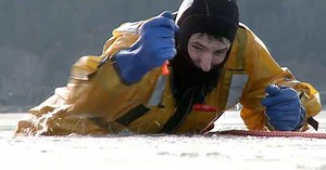 Ice rescue training