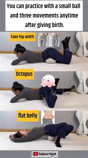 Postpartum Recovery: 3 Small Ball Moves for New Moms🙆‍♂️#shorts #viral #trending