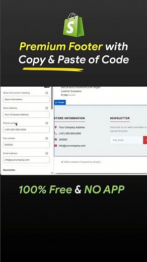 (100% Free Code) Premium Footer Customization in Shopify