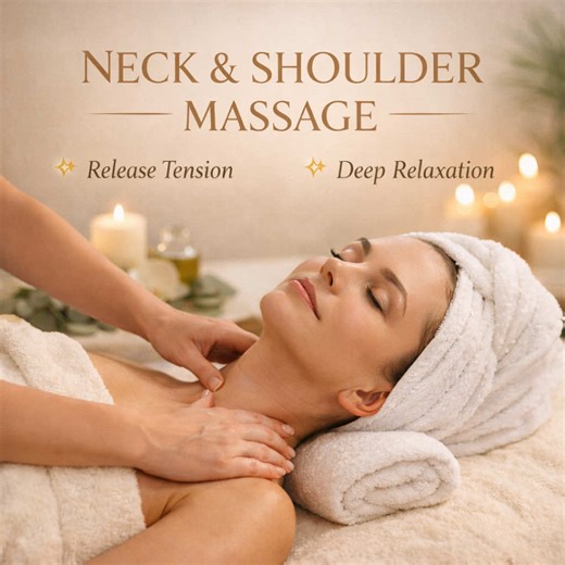 Tension in your neck and shoulders? A relaxing neck & shoulder massage can make all the difference.#massage #neckmassage #shouldermassage #relaxation