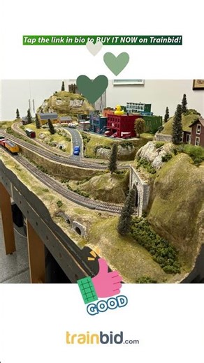 Available on Trainbid.com – C-6 Woodland Scenics Riverpass HO Layout w/ Sievers Custom Benchwork