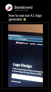BrandCrowd on Instagram: "Use AI-powered logo generator to design a logo. Try it for FREE!"