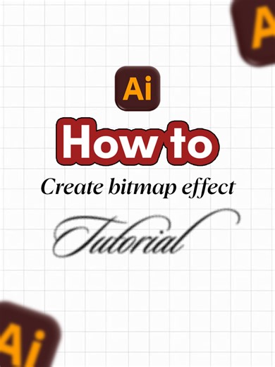 Day 4 - Tutorial adobe illustrator buat bitmap effect 👾 komen mau dibuatin tutor apalagi💌 #fyp #adobeillustrator #tutorial
