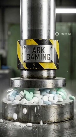 Can a Hydraulic Press Crush Toothpaste Tablets? 🤯#viral #fypシ゚viral #shortvideo #shorts #arkgaming