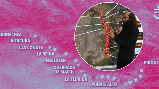 Mapa de infraestructura crítica sobre Falla de San Ramón: De hospitales a centros de estudio nuclear