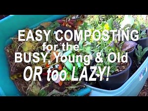 DIY COMPOST NO Turning/Rotating GROW as Composting Vegetable Plants Love it!