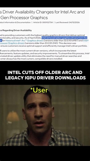Intel Just Killed Older GPU Drivers…