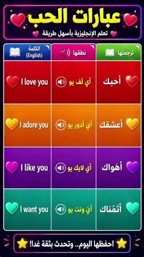 5 كلمات إنجليزية عن الحب 💖 تعلم الإنجليزية بسهولة | Love Vocabulary