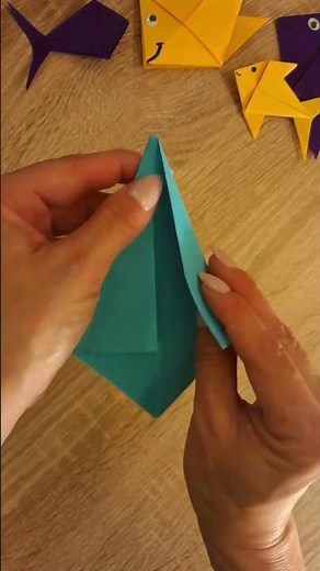 Origami Fish in 1 Minute! ⏳ Easy Paper Folding #papercraft #easyorigami #diy