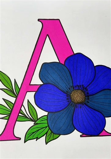 A for Anemone: Spring Flower Alphabet Coloring