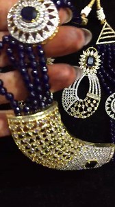 7.2K views · 54 reactions | High quality handmade handcrafted set in gold plating with screws at back in earrings and semi precious stones Mala gives perfect Real look must have ping 8826689946 | Swar Jewels | Facebook