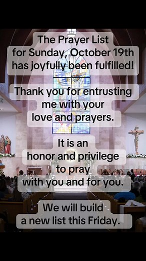 This weeks prayer list was completed on Sunday evening while kneeling before the Blessed Sacrament- Deacon John #catholictiktok #catholic #prayer