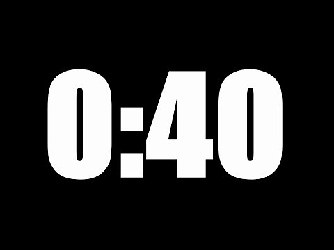 40 SECOND TIMER | LOUD ALARM ⏰