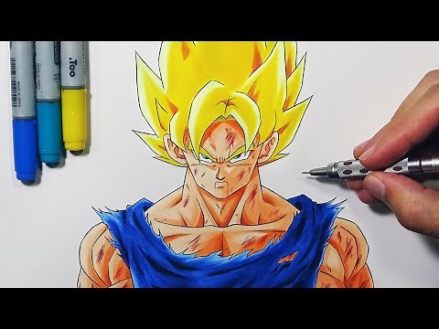 How To Draw Super Saiyan Goku - Drawing Tutorial