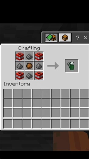 how to craft grenade 💥 IN MINECRAFT 💀 #minecraft #grenade #viralshort
