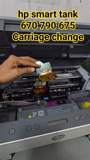hp smart tank 675 750 790 printer Carriage change kaise, Karen #Headnotaccept #hpsmarttankprinter