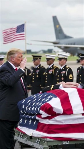 President Trump salutes 20-year-old U.S. Army Sgt. Declan J. Coady, who was killed