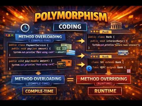 #polymorphism in Java Explained #method Overloading & #Overriding | Coding Example