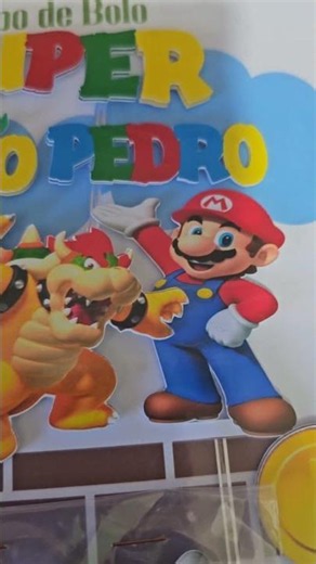 "Topo de Bolo Mario "Este Detalhe #viral #video #viralvideo