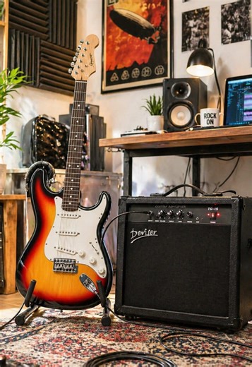 Set Gitar Elektrik Stratocaster Lengkap