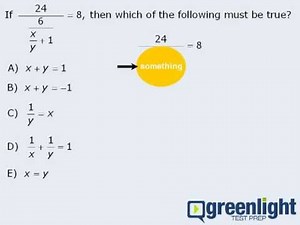 GRE Practice Question - The "Something" Method