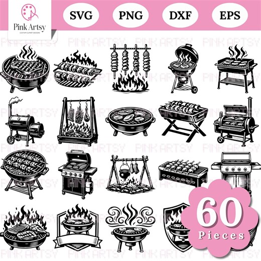 BBQ Grill SVG Bundle, Grilling Designs, Smoker Cut Files (digital Download) - Etsy
