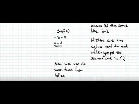 How to calculate with negative numbers. #maths