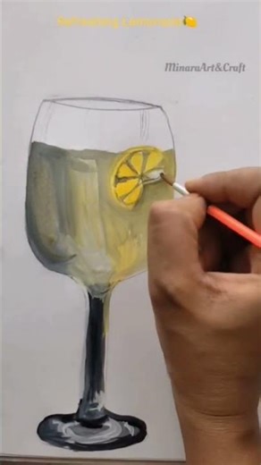 “Refreshing Lemonade Drawing 🍋 | Easy Art Tutorial #shorts”