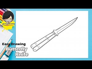 Easy Drawing Butterfly Knife