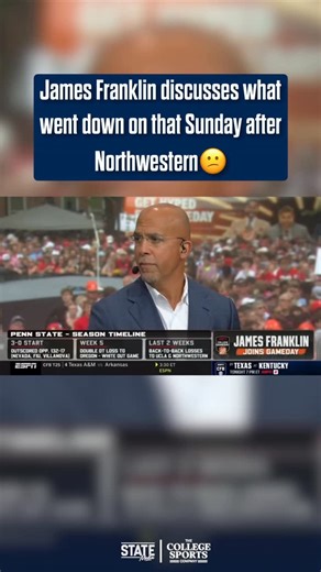 State Media on Instagram: "James Franklin is LIVE on @collegegameday and he found out he’s been let go 15 MINUTES before the team meeting at 1:45 on Sunday 🤯 • • • • #WeAre #WeArePennState #PennState #NittanyLions #CFB #CollegeFootball #NCAA #BigTen #B1G #ExplorePage #CollegeFootball25 #FYP #Football #Podcast #Overtime"