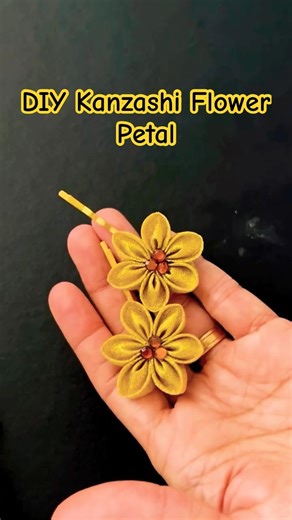 #diy #handmade #kanzashi #ribbonflower #craft #bobby #pin