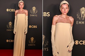 Emma Corrin rocks black claws on Emmys red carpet