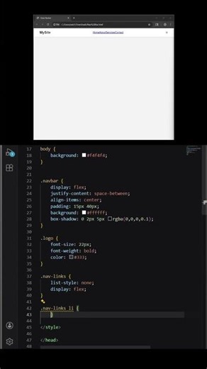 Clean Responsive Navbar Using HTML CSS & JS | Beginner Friendly 🔥