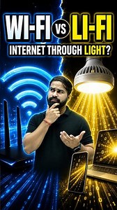 Wi-Fi vs Li-Fi: Internet Through Light! 🤯 #WiFi #LiFi #Technology #Internet #ScienceShorts #shorts