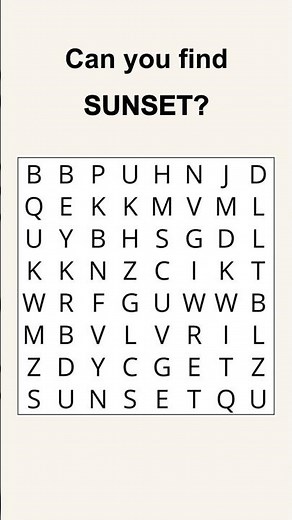 Can You Find SUNSET? 🌅 | Large Print Word Search