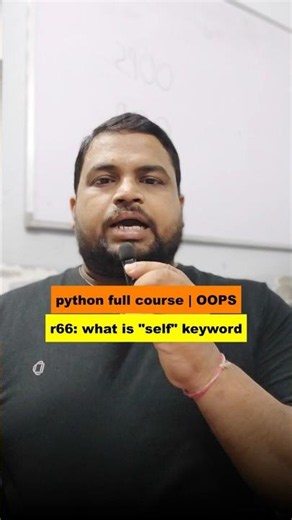 python full course 66/150 python oops self keyword #pythonprogramming #learning #codeartisanlab
