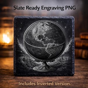 Vintage Globe Slate Engraving PNG World Map Antique Laser File Coaster Design Digital Download - Etsy UK
